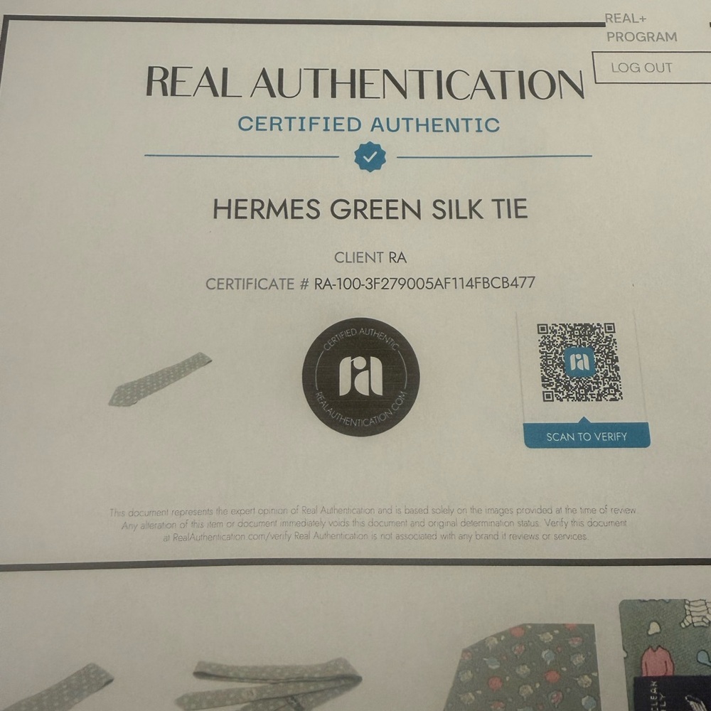 HERMES Equestrian Silk Tie - Picture 5 of 5